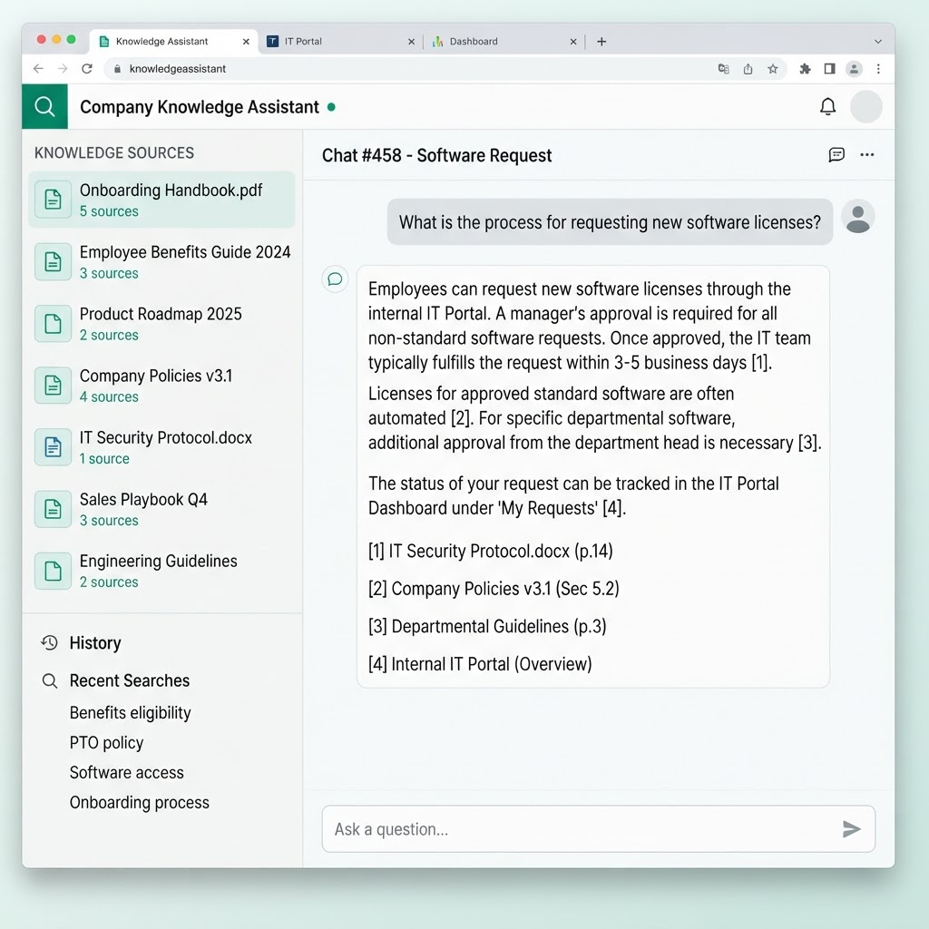 Enterprise Knowledge Assistant interface preview
